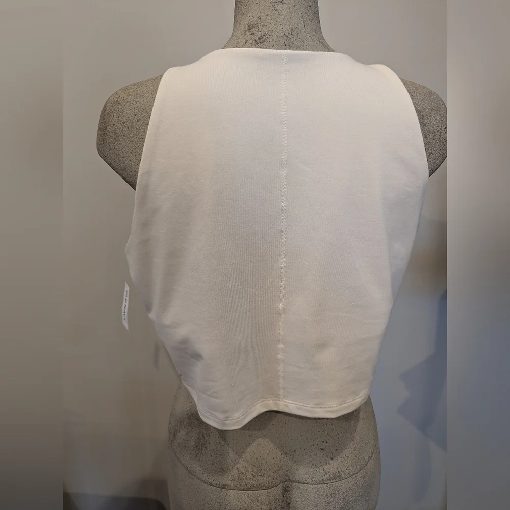 Light Support Power Chill Longline Sports Bra, ivory Sea Salt NWT - Picture 6 of 7